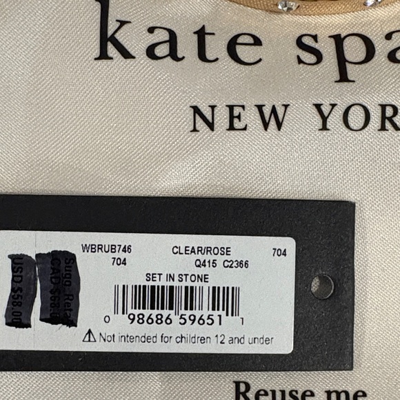 Kate Spade rose gold Bracelet with Clear Stones - Picture 4 of 4